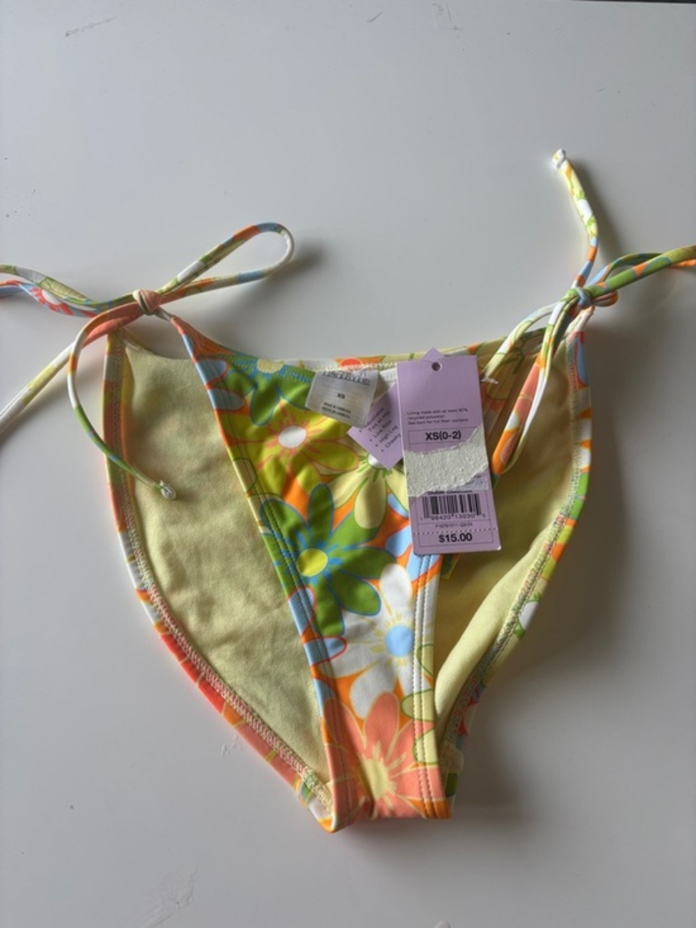 wild fable Floral Tie-Side Bikini Bottom in Yellow, Orange, Green, Blue